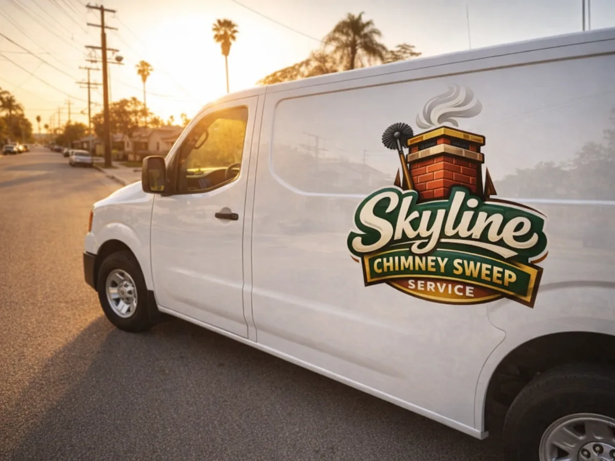 Service van arriving on a Los Angeles, CA street — local same-day coverage