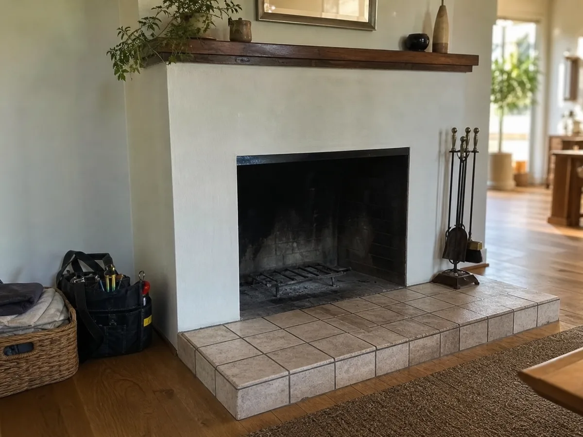Swept fireplace back in service — completed job in Los Angeles, CA